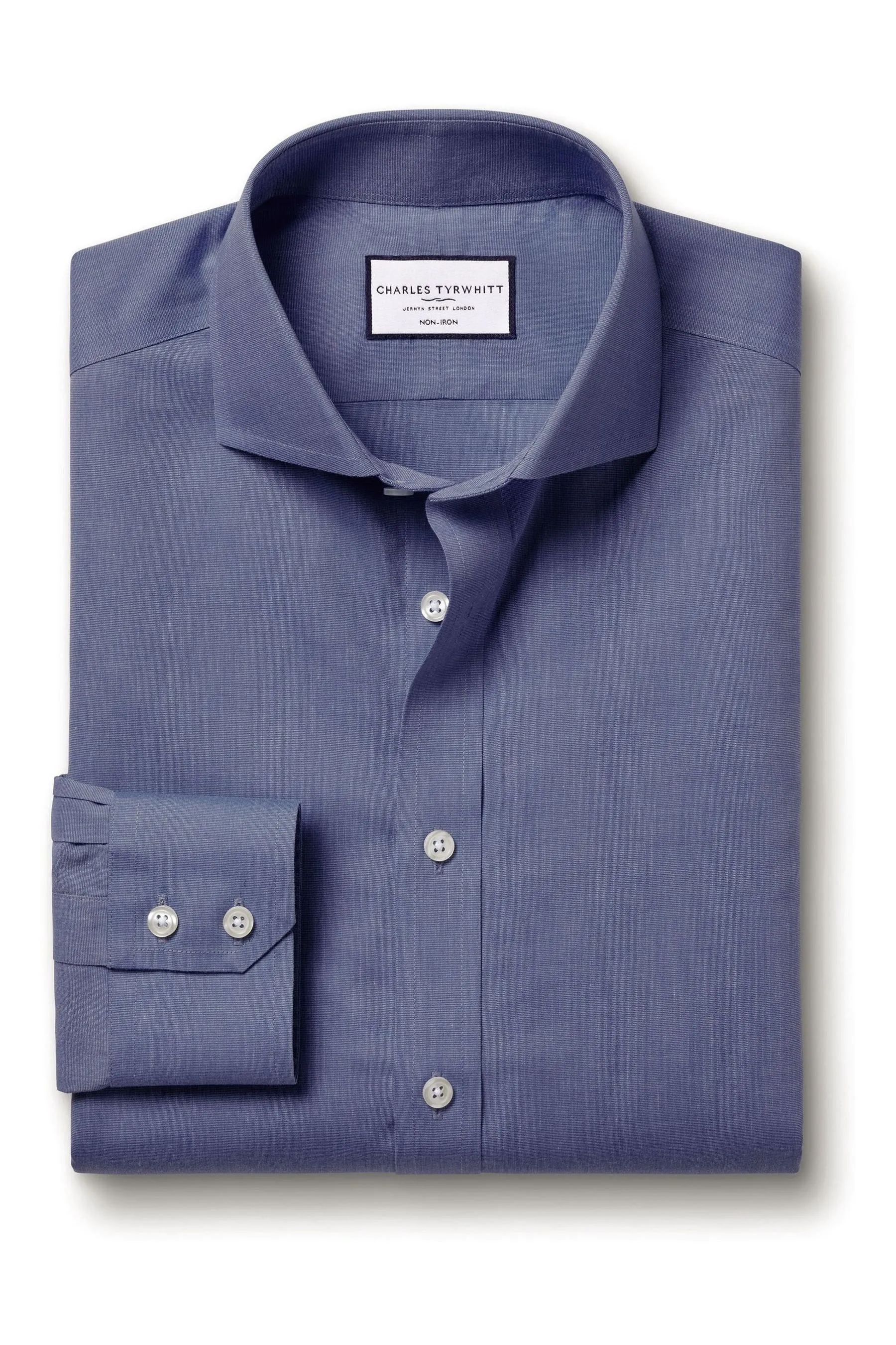 Charles Tyrwhitt Camicia Cutaway in Popeline Cutaway Vestibilità slim  100% Cotone    